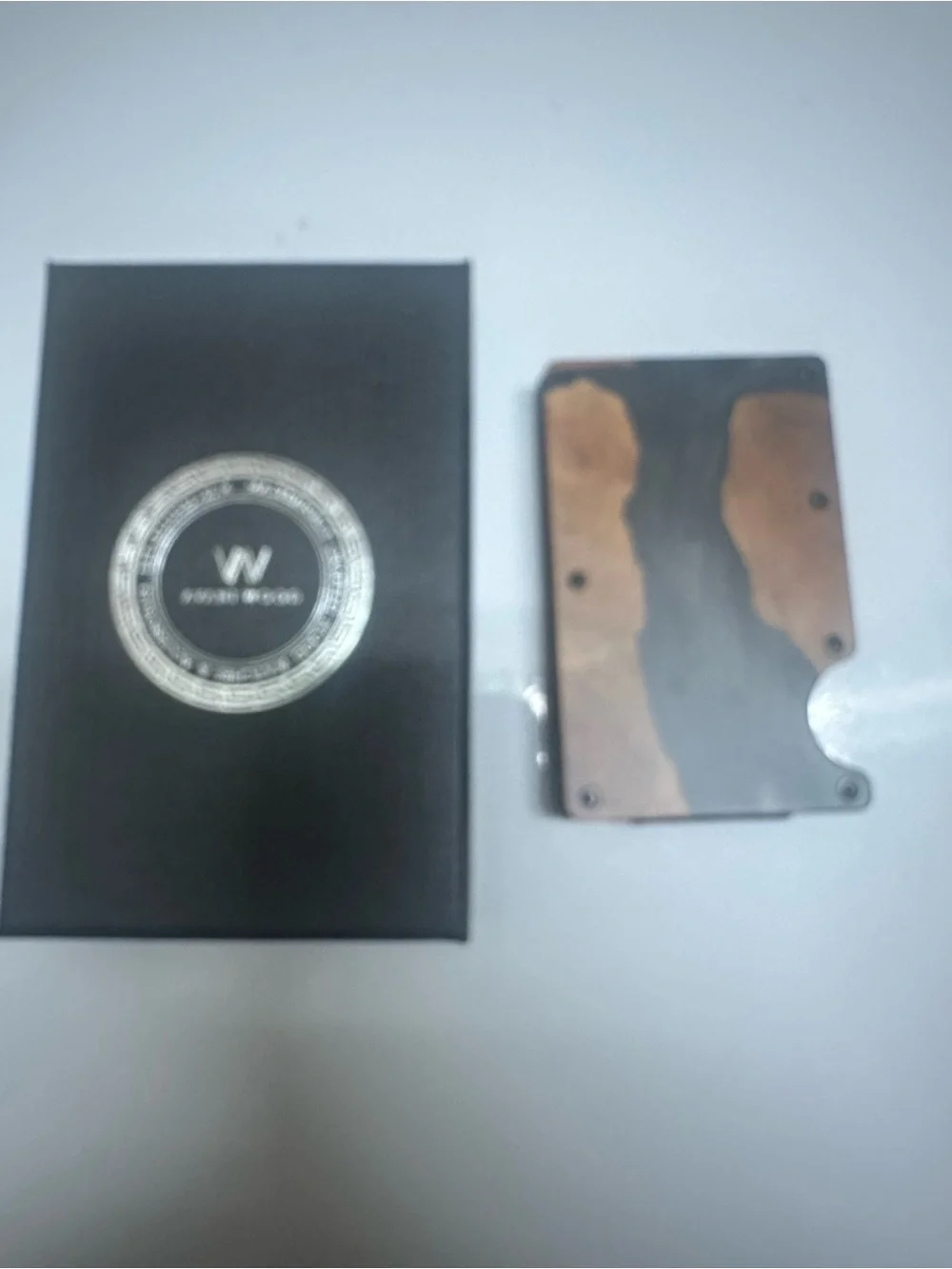 Avantwood Wood & Black Resin Minimalist Wallet